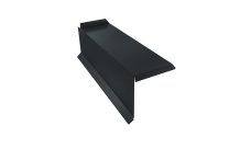 Планка торцевая сегментная 30мм Левая 0,5 Satin с пленкой RAL 7016 антрацитово-серый