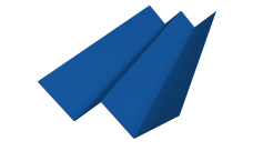 Угол внутренний фибросайдинга Slim Grand Line 0,5 Satin с пленкой RAL 5005 сигнальный синий (2м)