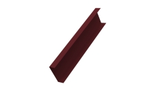 Декоративная накладка на столб универсальная 60х60 для забора жалюзи Grand Line 0,45 PE-Double RAL 3005 красное вино (3м)