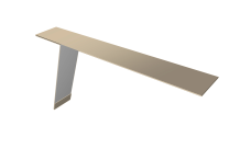 Планка карнизная фальц 130х80 0,5 Satin с пленкой RAL 1015 светлая слоновая кость (3м)