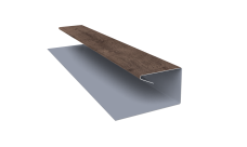 Планка П-образная завершающая сложная Корабельная Доска Grand Line 0,45 Print Premium Almond Wood Fresh (3м)