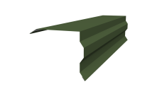 Планка торцевая фигурная 100х85 Grand Line 0,5 Satin Matt TX RAL 6020 хромовая зелень (3м)