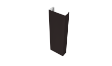 Полустолб для С21 0,5 Satin с пленкой RAL 9005 черный (L1,8)