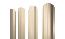 Штакетник П-образный A фигурный Grand Line 0,5 Satin RAL 1015 светлая слоновая кость