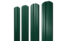 Штакетник Twin фигурный Grand Line 0,45 PE-Double RAL 6005 зеленый мох