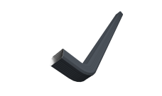 Труба гофрированная Vortex Lite Matt 76х102х3000мм с коленом RAL 7024 мокрый асфальт