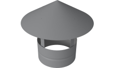 Дымник на трубу круглый d110 0,5 Satin с пленкой RAL 7004 сигнальный серый