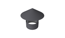 Дымник на трубу круглый d80 0,5 Satin с пленкой RAL 7004 сигнальный серый