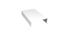 Парапетная крышка прямая 125мм Grand Line 0,45 PE с пленкой RAL 9003 сигнальный белый (2,5м)