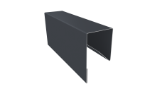 Планка П-образная заборная 17 Grand Line 0,5 Atlas X с пленкой RAL 7024 мокрый асфальт (2,5м)