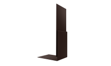 Планка приемная оконная 0,4 PE-Double с пленкой RAL 8017 шоколад (2м)