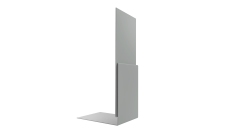 Планка приемная оконная 0,45 PE с пленкой RAL 9006 бело-алюминиевый (2м)