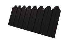 Профнастил C10A фигурный Grand Line 0,5 PurLite Matt RAL 9005 черный