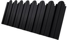 Профнастил C10A фигурный Grand Line 0,5 PurLite Matt RAL 9005 черный