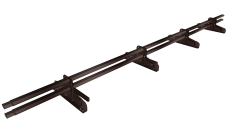 Снегозадержатель трубчатый для фальца Premium 45х25 RAL 8017 (3м) оцинкованный