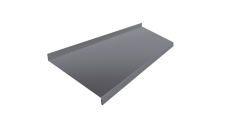 Отлив простой 250 0,45 Drap TX RAL 7004 сигнальный серый (2м)