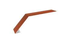 Планка карнизная для мягкой кровли 100х60 0,5 Satin Matt RAL 8004 терракота (2м)