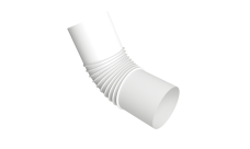 Колено стока круглое Ø90 Vortex Mix PE RAL 9003