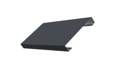 Ламель лицевая 125 забора жалюзи Texas Grand Line 0,45 PE RAL 7024 мокрый асфальт