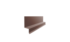 Отлив верхний фальц Grand Line 0,5 PurPro матовый RAL 8017 шоколад (2м)