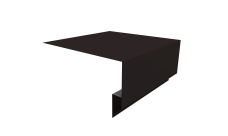 Планка околооконная сложная Блок-Хаус новый 200х75х27 Grand Line 0,5 Rooftop Бархат RAL 9005 черный (2м)