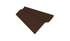 Планка примыкания внакладку Grand Line Фартук S6 пристенный накладной 0,5 Satin Matt TX RAL 8017 шоколад (2м)