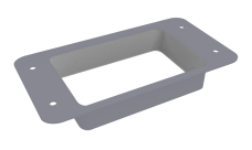 Приемник воды прямоугольный Vortex Lite PE RAL 7004 сигнальный серый