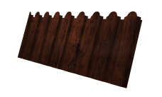 Профнастил С20A фигурный Grand Line 0,45 Print Elite Cherry Wood TwinColor