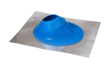 Проходной элемент MF угловой №2 (180-280мм) +185 EPDM (металлический неокрашенный фланец) синий