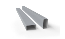 Труба 40х20х1,5х3000 Colority Black металл неоцинкованный с полимерным покрытием RAL 7040 GL