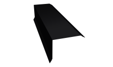 Планка торцевая 80х100 Grand Line 0,5 Satin Matt TX RAL 9005 черный (2м)