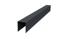 Планка опорная составная внутренняя для забора жалюзи Palermo Grand Line 0,45 Drap-double TX RAL 7024 мокрый асфальт (2,5м)