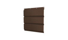 Софит металлический Grand Line полная перфорация 0,5 Satin Matt с пленкой RAL 8017 шоколад