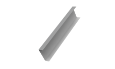 Декоративная накладка на столб универсальная 60х60 для забора жалюзи Grand Line 0,45 PE RAL 9006 бело-алюминиевый (2,5м)