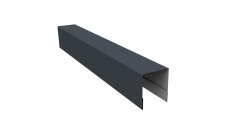 Планка боковая для забора из сайдинга (Квадро брус, Вертикаль) 0,7 PE RAL 7024 мокрый асфальт (2м)