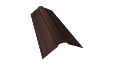 Планка конька фигурного 100x100 0,4 PE с пленкой RAL 8017 шоколад (2м)