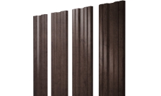 Штакетник Твин с прямым резом Grand Line 0,45 Принт Элит двухсторонний Antique Wood