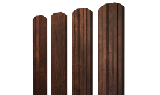 Штакетник Twin фигурный Grand Line 0,45 Print Premium Cherry Wood Dark FTC