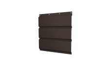 Софит металлический Grand Line полная перфорация 0,45 PE с пленкой RR 32 темно-коричневый