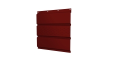 Софит металлический Grand Line центральная перфорация 0,5 Satin с пленкой RAL 3011 коричнево-красный