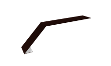 Планка карнизная для мягкой кровли 100х60 Grand Line 0,45 Drap TX RR 32 темно-коричневый (2м)