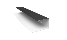 Планка П-образная завершающая сложная (КД) 0,45 Drap ST RAL 7016 антрацитово-серый (2м)