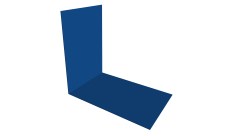 Планка снегозадержания усиливающая 0,45 PE lite с пленкой RAL 5005 сигнальный синий (2м)