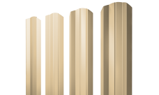 Штакетник М-образный A фигурный 0,45 PE RAL 1014 слоновая кость