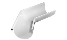 Угол желоба внешний Grand Line PU 135 гр 150 мм RAL 9003 сигнальный белый