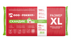 Утеплитель RockWool Лайт Баттс Скандик XL 1200х600х100 (6шт/пач. 4,32м2, 0,432м3, 24пач/пал)