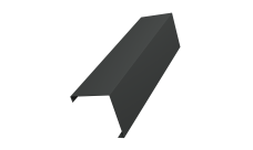 Декоративная накладка на столб универсальная угловая 62х55 для забора жалюзи Grand Line 0,45 PE-Double RAL 7016 антрацитово-серый (2м)