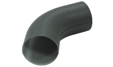 Колено 60 градусов Grand Line ПЭ матовый 90мм RAL 7024 мокрый асфальт