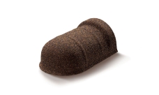 Конек торцевой полукруглый (пластиковый) для композитной черепицы Metrotile кофе (0,3м)