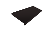 Отлив простой 250 0,45 Drap TX RAL 9005 черный (2м)